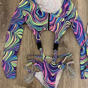 Colorful Swirl Kids Swim Set
